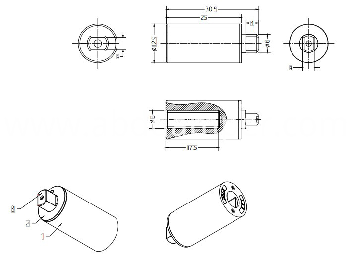 Shaft Damper For Hidden Sockets Shaft Damper For Hidden Sockets